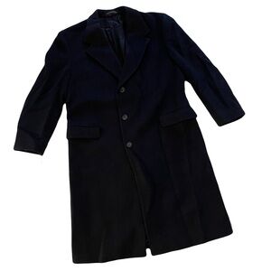 Vintage Lord & Taylor The Kensington Collection Navy Wool Coat R44